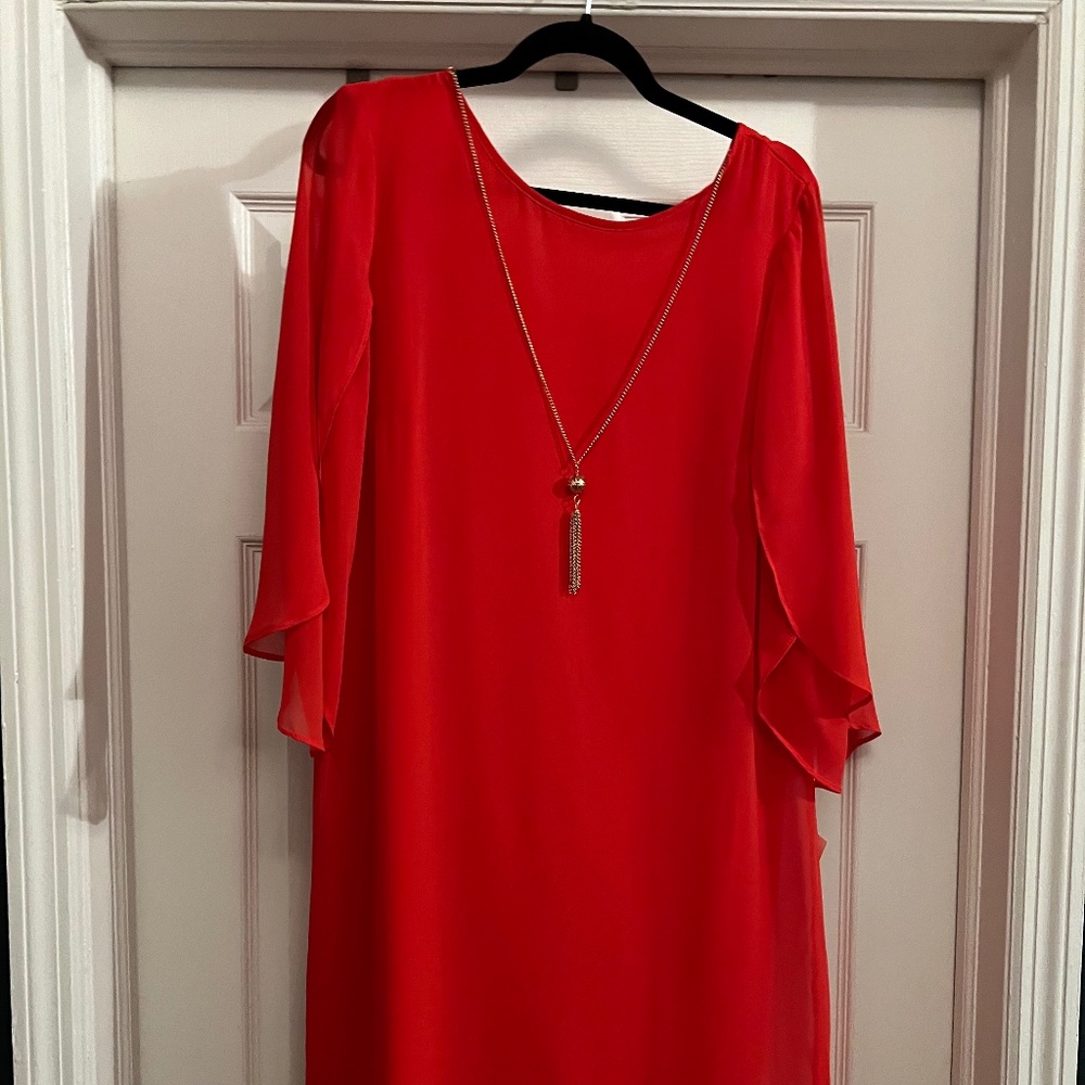 Orange loose fitting dress